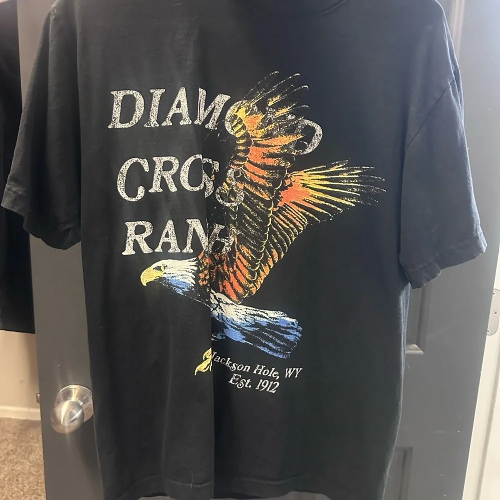 Jackson Hole WY Black Eagle Graphic Tee - Picture 1 of 2